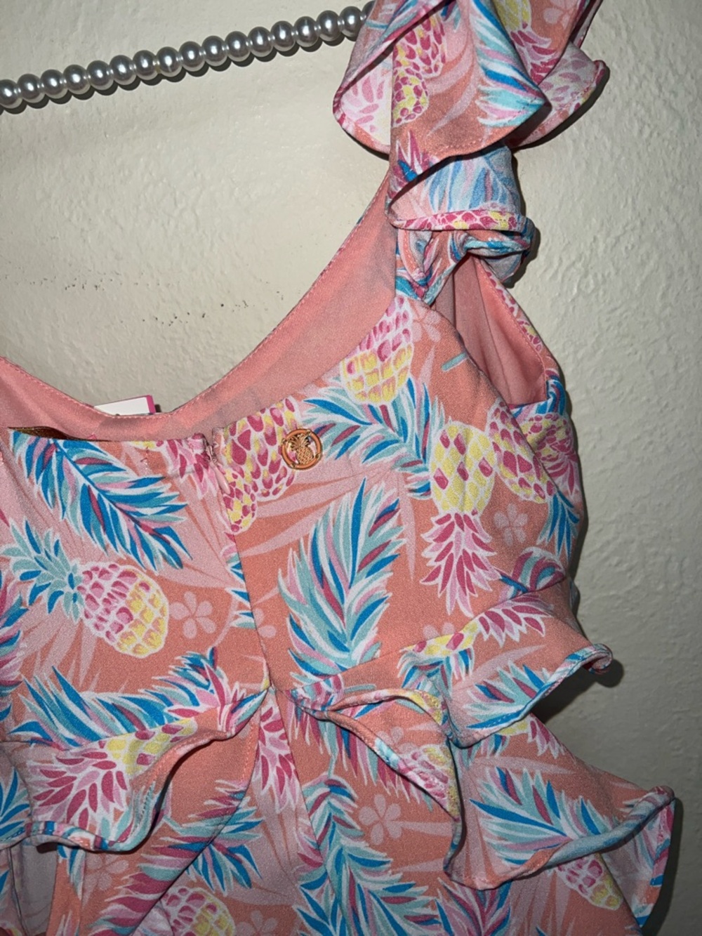 Simply Southern L cut out maxi dress Nwt pineapple - Picture 5 of 5